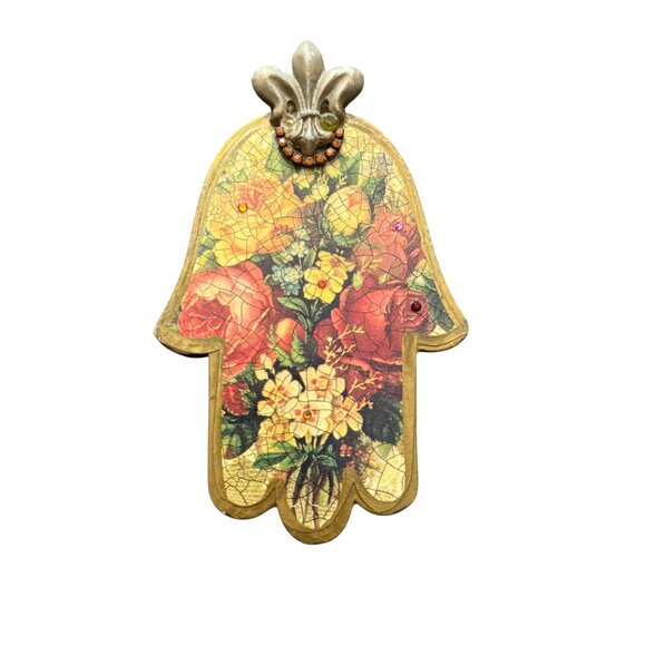 Michal Negrin Floral Hamsa - Picture 1 of 5
